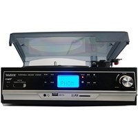 boytone Home Turntable System BT-16DJB-C - Belt Drive - 33.3, 45, 78 rpm - SD, Analog Magnetic - Black, Silver