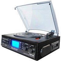 boytone Home Turntable System BT-19DJB-C - Belt Drive - 33.3, 45, 78 rpm - SD, Analog Magnetic - Black