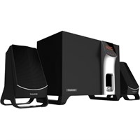 boytone BT-3107F 2.1 Speaker System - 14 W RMS - Wireless Speaker(s) - Black - 40 Hz - 20 kHz - SD, MultiMediaCard (MMC), microSD - Bluetooth - USB - FM Radio, MP3 Player Compatible, Bass Control, Wir
