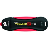 Corsair 128GB Flash Voyager GT USB 3.0 Flash Drive - 128 GB - USB 3.0 - Red, Black - Water Resistant, Shock Proof