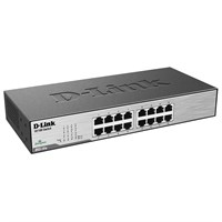 D-Link DSS-16+ 16-Port 10/100 Unmanaged Metal Desktop or Rackmount Switch - 16-Port 10/100 Unmanaged Metal Desktop or Rackmount Switch