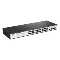 D-Link DES-1026G 24-Port 10/100 Unmanaged Rackmount Switch with 2 Gigabit Copper/SFP Ports - 24-Port 10/100 Unmanaged Rackmount Switch with 2 Gigabit Copper/SFP Ports