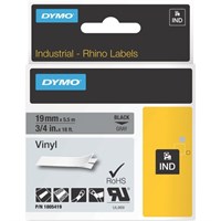 Dymo Black on Gray Color Coded Label - Permanent Adhesive - "0.75" Width x 18 ft Length - Thermal Transfer - Gray - Vinyl