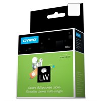Dymo Multipurpose Label - 1" Width x 1" Length - 1 Roll - 750/Roll - Direct Thermal - White