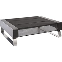 Dymo Small Monitor Stand - Up to 35lb Small Monitor - Black, Silver - Floor-mountable