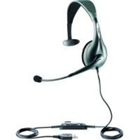 Jabra UC Voice 150 mono Headset - Mono - Gray - USB - Wired - Over-the-head - Monaural - Semi-open - Noise Cancelling, Noise Reduction Microphone