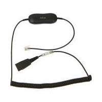 Jabra GN1216 Coiled Audio Cable Adapter - 6.54 ft - Quick Disconnect Audio - RJ-9 Phone