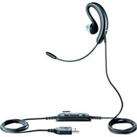 Jabra UC Voice 250 Earset - Mono - Black - USB - Wired - Behind-the-ear - Monaural - Open - Noise Cancelling, Noise Reduction Microphone