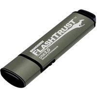 Kanguru FlashTrust USB3.0 Flash Drive with Digitally Signed Secure Firmware - 128 GB SuperSpeed USB3.0 Flash Drive with Secure Firmware, Physical Write Protect Switch, TAA Compliant