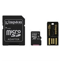 Kingston 64 GB microSDXC - Class 10/UHS-I - 1 Card