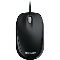 Microsoft 500 Mouse - Optical - Cable - Black - USB - 800 dpi - Scroll Wheel - 3 Button(s) - Symmetrical