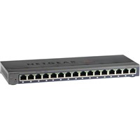 Netgear ProSafe Plus GS116E Ethernet Switch - 16 Ports - 10/100/1000Base-T - 2 Layer Supported - Wall MountableLifetime Limited Warranty