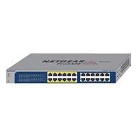 Netgear ProSafe Plus JGS524PE Ethernet Switch - 24 Ports - 10/100/1000Base-T - 2 Layer Supported - DesktopLifetime Limited Warranty
