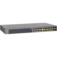 Netgear ProSafe GS728PP Ethernet Switch - 24 Ports - Manageable - 4 x Expansion Slots - 10/100/1000Base-T - Uplink Port - 4 x SFP Slots - 2 Layer Supported - Desktop, Rack-mountable