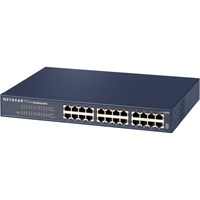 Netgear ProSafe 24-Port 10/100 Mbps Fast Ethernet Switch (JFS524) - 24 Ports - 10/100Base-TX - 2 Layer Supported - Rack-mountableLifetime Limited Warranty