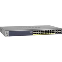 Netgear ProSafe M4100-26G-POE Ethernet Switch - 26 Ports - Manageable - 4 x Expansion Slots - 10/100Base-TX, 10/100/1000Base-T - Twisted Pair - Gigabit Ethernet, Fast Ethernet - Shared SFP Slot - 4 x