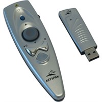 Tripp Lite Keyspan Presentation Wireless Remote Control w/ Laser / Mouse Silver 60ft - 60 ft Range