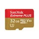 SanDisk Extreme PLUS 32GB microSDHC UHS-I/V30/U3/Class 10 Card with Adapter (SDSQXWG-032G-ANCMA)