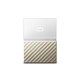 WD 2TB My Passport Ultra Portable External Hard Drive - USB 3.0 - White-Gold - WDBFKT0020BGD-WESN