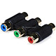 3-RCA RGB Coupler for Component Video Cable Extension
