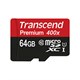 Transcend 64GB MicroSDXC Class10 UHS-1 Memory Card with Adapter 60 MB/s - TS64GUSDU1