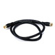 3ft RG6 (18AWG) 75Ohm, Quad Shield, CL2 Coaxial Cable with F Type Connector - Black