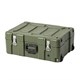 Pure Outdoor by Monoprice Stackable Rotomolded Weatherproof Case with Customizable Foam and Wheels, 21 x 14 x 8 inches, Green