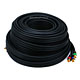 Monoprice 75ft 18AWG CL2 Premium 3-RCA Component Video Coaxial Cable (RG-6/U) - Black