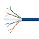 Monoprice Entegrade PWR 1000FT Cat6 550MHz UTP Solid, Riser-Rated (CMR), 22AWG POE enhanced, Bulk Bare Copper Ethernet Network Cable, Blue