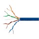 Monoprice Entegrade PWR 1000FT Cat5e 350MHz UTP Solid, Riser-Rated (CMR), 22AWG POE enhanced, Bulk Bare Copper Ethernet Network Cable, Blue