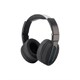 Bluetooth Wireless Headphones with Built-In Microphone, Black and Brushed Metal Over Ear Headphones (Open Box)
