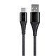 Monoprice AtlasFlex Series Durable USB 2.0 Type C to Type A Charge & Sync Kevlar-Reinforced Nylon-Braid Cable, 1.5ft, Black