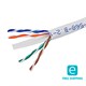 Monoprice Essentials 1000FT Cat6 Bulk Bare Copper Ethernet Network Cable UTP, Solid, Riser Rated (CMR), 500MHz, 23AWG, White (alternative is PID # 12787)