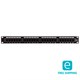 Monoprice Essentials 24-port Cat6 Patch Panel, 110 Type (568A/B Compatible)