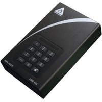 Apricorn Aegis Padlock DT FIPS ADT-3PL256F-4000 4 TB 3.5" External Hard Drive - USB 3.0 - 7200rpm - 8 MB Buffer - Desktop - Black - 1 Pack