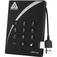 Apricorn Aegis Padlock A25-3PL256-500 500 GB 2.5" External Hard Drive - USB 3.0 - 5400rpm - 8 MB Buffer - Hot Swappable