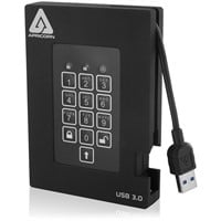 Apricorn Aegis Padlock A25-3PL256-1000F 1 TB External Hard Drive - USB 3.0 - 5400rpm - 8 MB Buffer - Portable