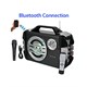 Boytone Portable Bluetooth speaker with Microphone, FM Radio, USB Port | MP3| AUX ports, built in rechargeable Battery | Flashing DJ Lights | Remote control - BT-51M