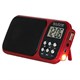 Boytone Portable FM Transistor Radio Alarm Clock with Earphones, Rechargeable Battery, Built-in Speaker, Countdown Timer, LCD Tuning & Carry Strap + USB, Micro SD slot, AUX - BT-92R