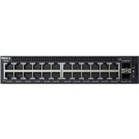 Dell X1026P Ethernet Switch - 24 Ports - Manageable - 2 x Expansion Slots - 10/100/1000Base-T, 1000Base-X - 24 x Network, 2 x Expansion Slot - Twisted Pair, Optical Fiber - Gigabit Ethernet - 2 x SFP