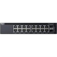 Dell X1018 Ethernet Switch - 16 Ports - Manageable - 2 x Expansion Slots - 1000Base-X, 10/100/1000Base-T - 16 x Network, 2 x Expansion Slot - Twisted Pair, Optical Fiber - Gigabit Ethernet - 2 x SFP S