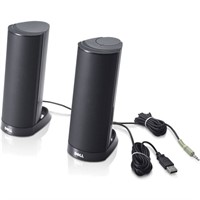 Dell AX-210 Speaker System - 1.2 W RMS - Black - USB
