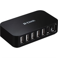 D-Link DUB-H7 7 Port High Speed USB 2.0 Hub - 7 x 4-pin Type A USB 2.0 USB Downstream, 1 x 4-pin Type B USB 2.0 USB Upstream - External