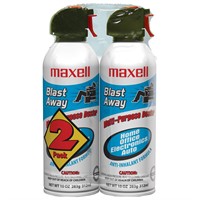 Maxell CA-4 Blast Away Canned Air Duster - For Keyboard, Electronic Equipment - 2 Pack