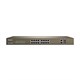 Tenda 16-Port Fast Ethernet PoE+ Web Smart Switch with 2GbE + 2 Combo SFP Ports, High Power 230W Budget (TEH1218P)