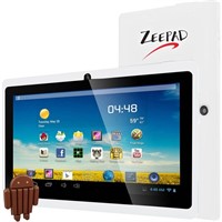 Zeepad 7DRK-Q 4 GB Tablet - 7" - Wireless LAN - Allwinner Cortex A7 A33 Quad-core (4 Core) 1.80 GHz - White - 512 MB DDR3 SDRAM RAM - Android 4.4 KitKat - Slate - 800 x 480
