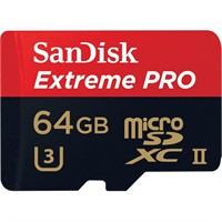 SanDisk Extreme Pro 64 GB microSDXC - Class 10/UHS-II (U3) - 275 MB/s Read - 100 MB/s Write