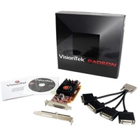 Visiontek 900345 Radeon HD 5570 Graphic Card - 650 MHz Core - 1 GB DDR3 SDRAM - PCI Express 2.0 x16 - Low-profile - Single Slot Space Required - Fan Cooler - DirectX 11.0, OpenGL 3.2 - 4 x Total Numbe