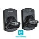 Monoprice Essentials Low Profile 22 lb. Capacity Speaker Wall Mount Brackets (Pair), Black