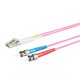 Monoprice Entegrade OM4 Fiber Optic Cable, LC/ST, Multi Mode, Duplex, 1 Meter (50/125 Type), Purple